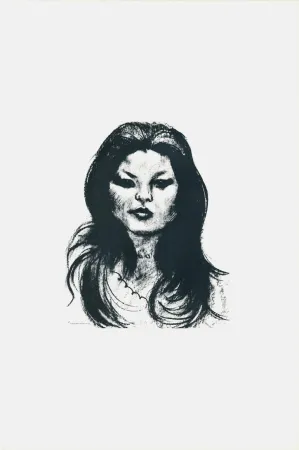 石版画 Messina - Donna