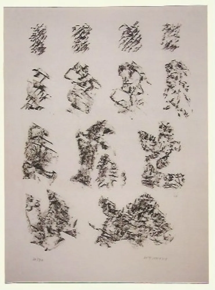 石版画 Michaux - Abstract composition VI