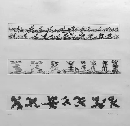 蚀刻版画 Michaux - Composition