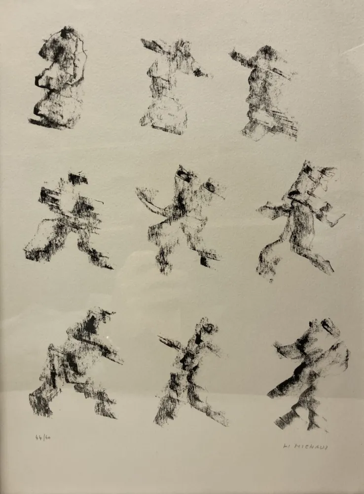 石版画 Michaux - Henri Michaux (1899-1984). Lithographie signée et numérotée. 