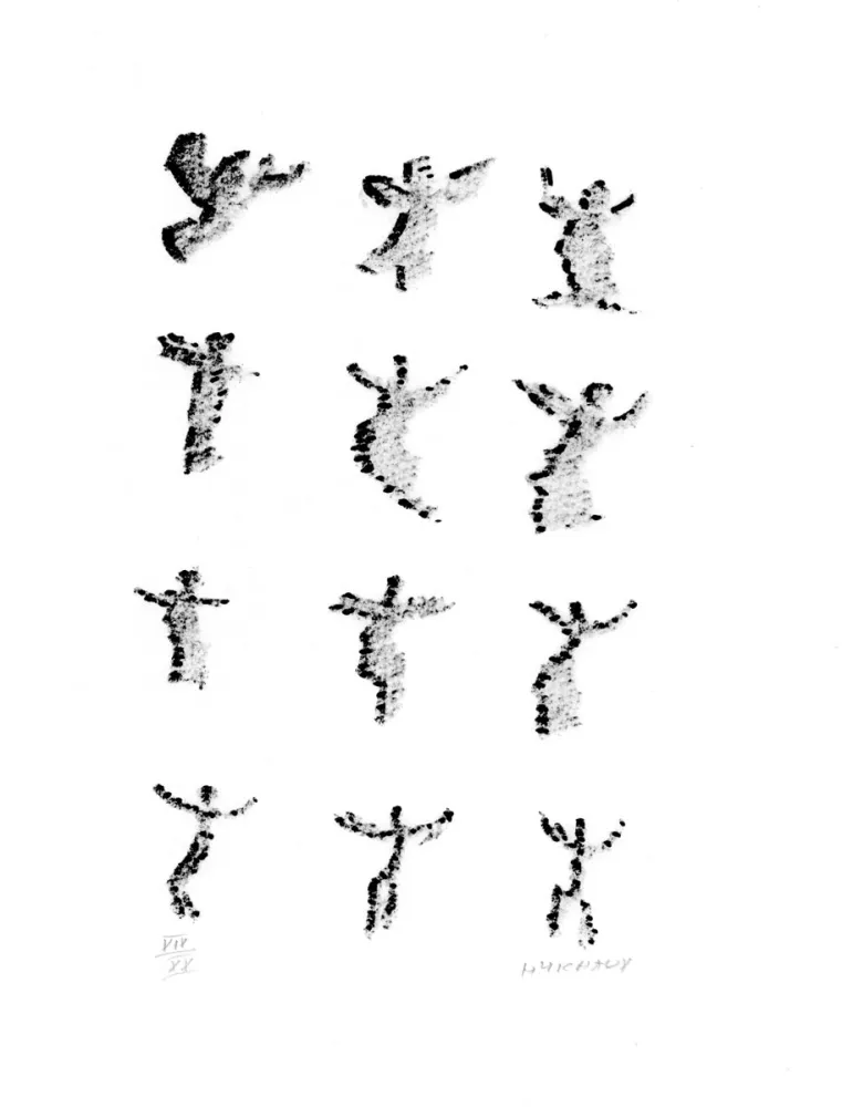 石版画 Michaux - Par la voie des rythmes