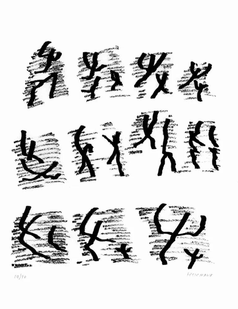 石版画 Michaux - Par la voie des rythmes