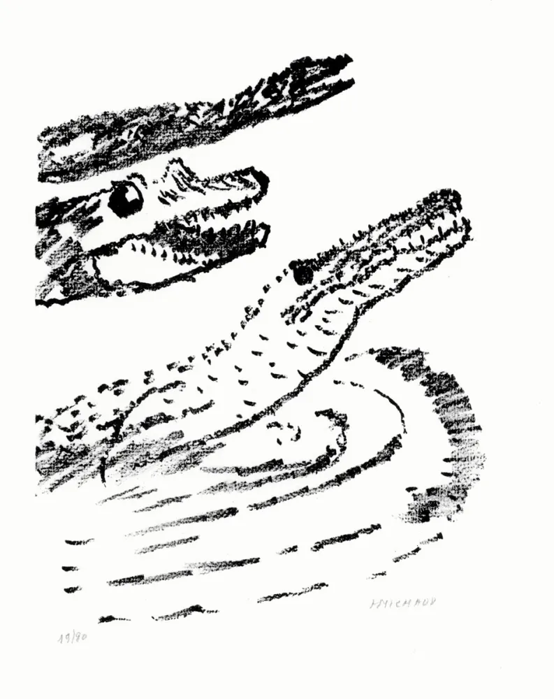 石版画 Michaux - Par la voie des rythmes