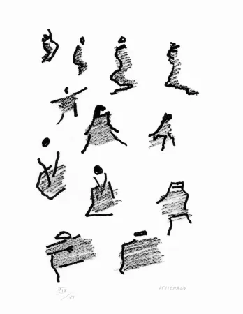 石版画 Michaux - Par la voie des rythmes