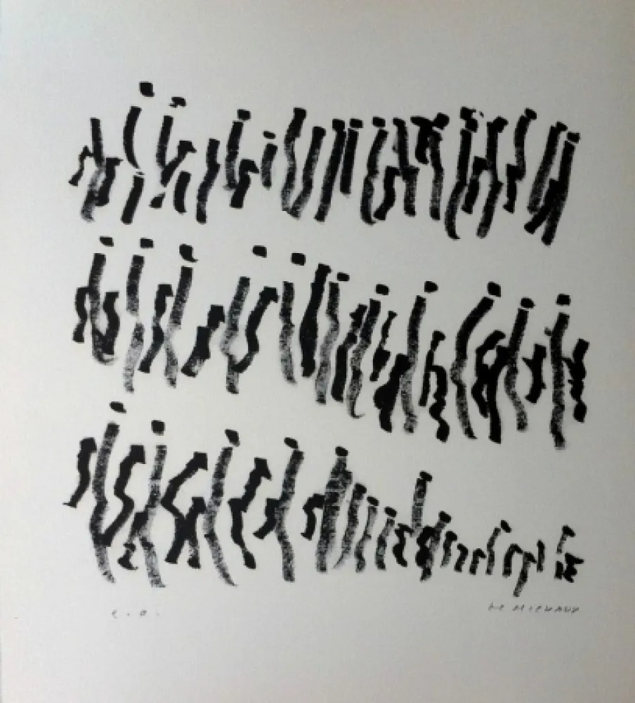 石版画 Michaux - Par la voie des rythmes 157