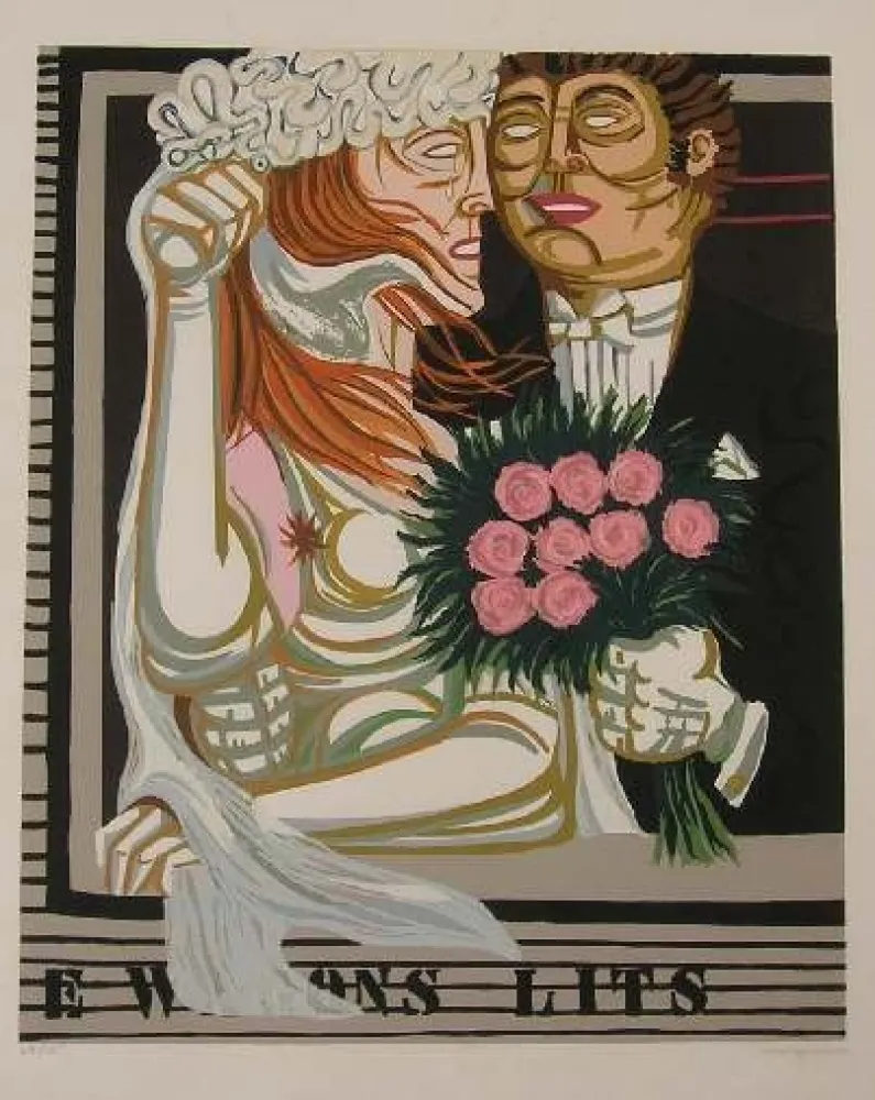 石版画 Migneco - SENZA TITOLO