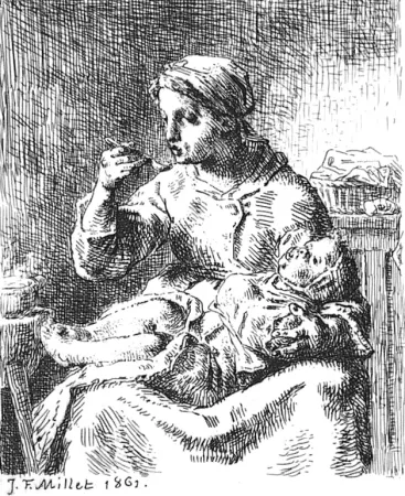 蚀刻版画 Millet - La Bouillie