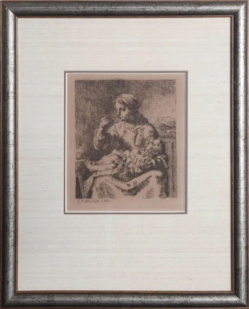 版画 Millet - La Boullie (The Porridge)