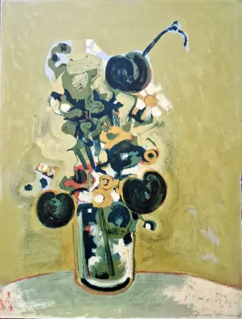 石版画 Minaux - Le bouquet d'octobre