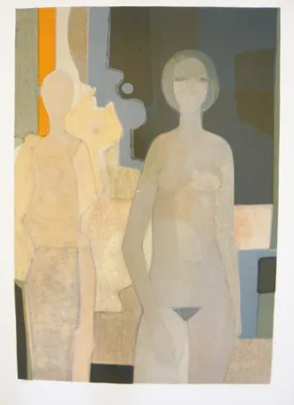 石版画 Minaux - Nu