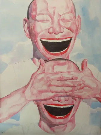 石版画 Minjun - Faces