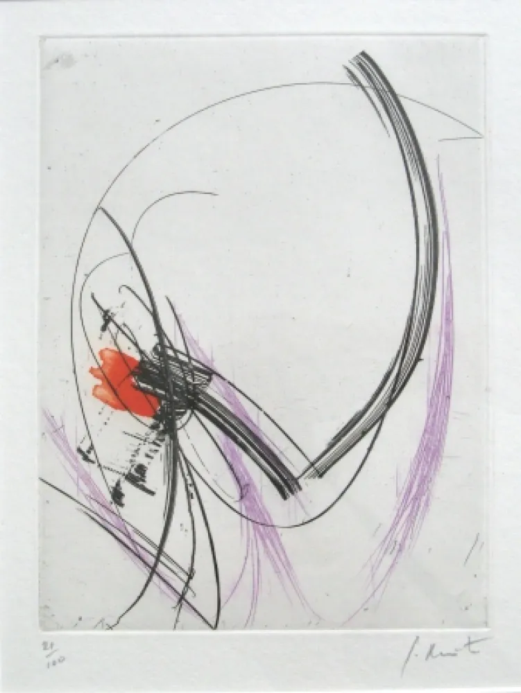 蚀刻版画 Miotte - État d'âme