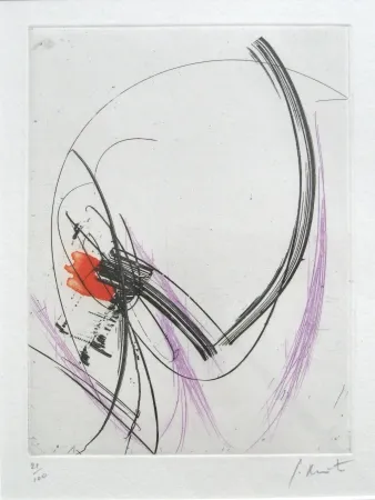 蚀刻版画 Miotte - État d'âme