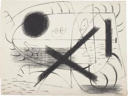 石版画 Miró - 1 (First Lithographic piece ever known)
