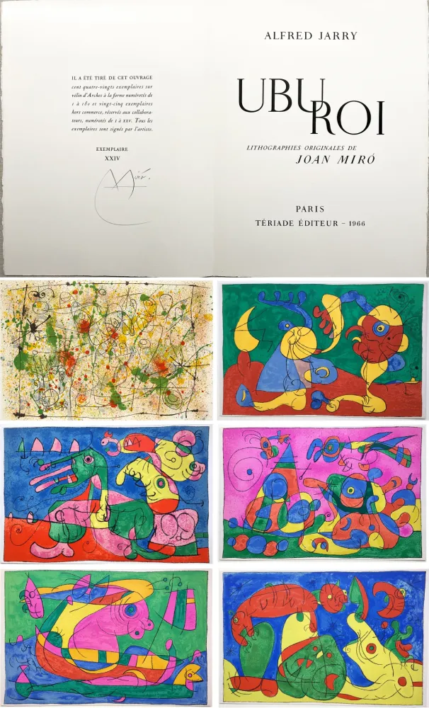 插图书 Miró - A. Jarry. UBU ROI. 13 Lithographies originales en couleurs (1966)