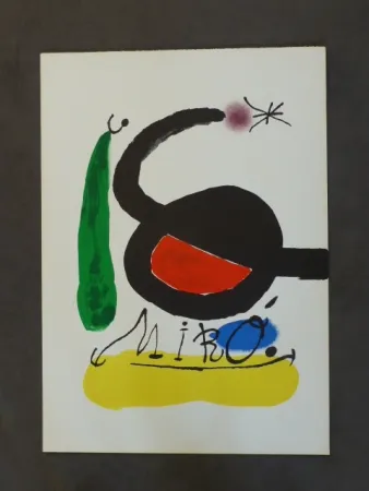 石版画 Miró - Affiche avant la lettre pour DLM 164/165