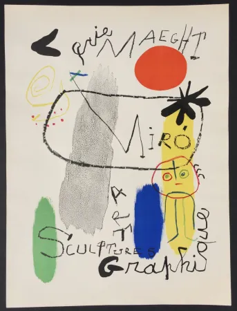 石版画 Miró - Affiche d’Exposition Galerie Maeght