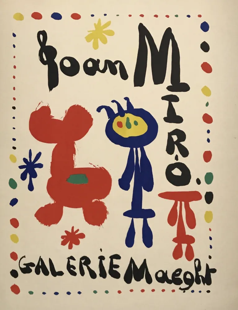 石版画 Miró - Affiche Exposition (Galerie Maeght)
