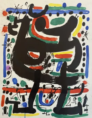 石版画 Miró - Affiche pour Mourlot