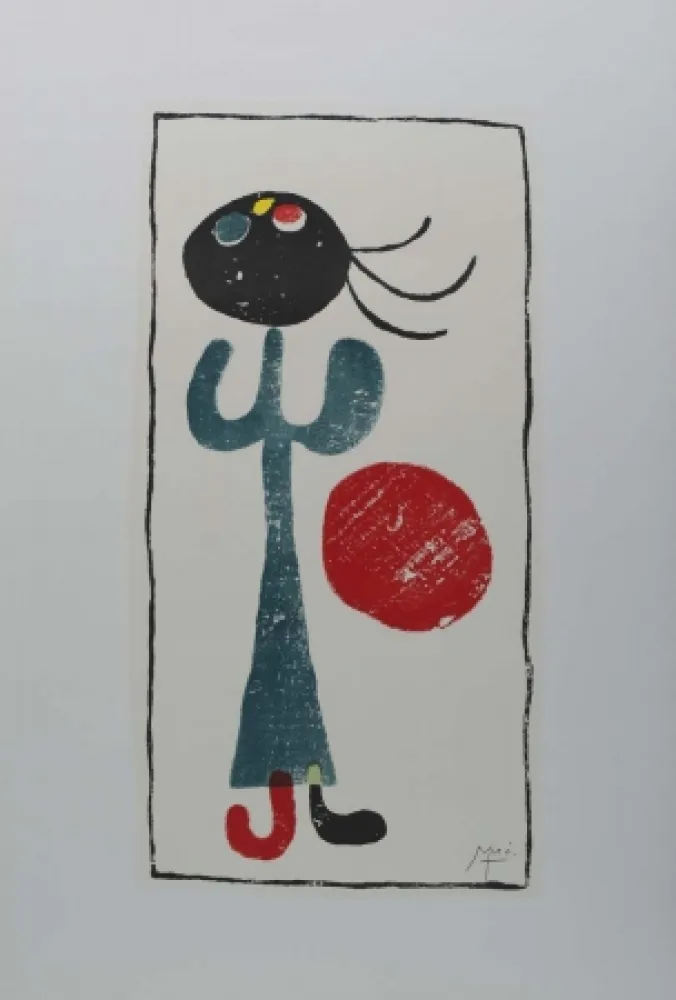 石版画 Miró (After) - Personaje
