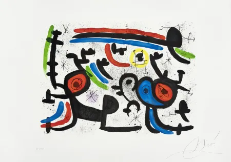 石版画 Miró - Amoureux et Luna Park II (Les)