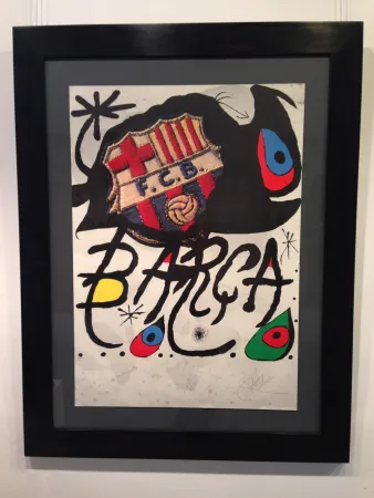 石版画 Miró - ANIVERSARIO F.C. BARCELONA 