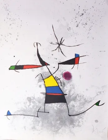 版画 Miró - Appelant écartelé