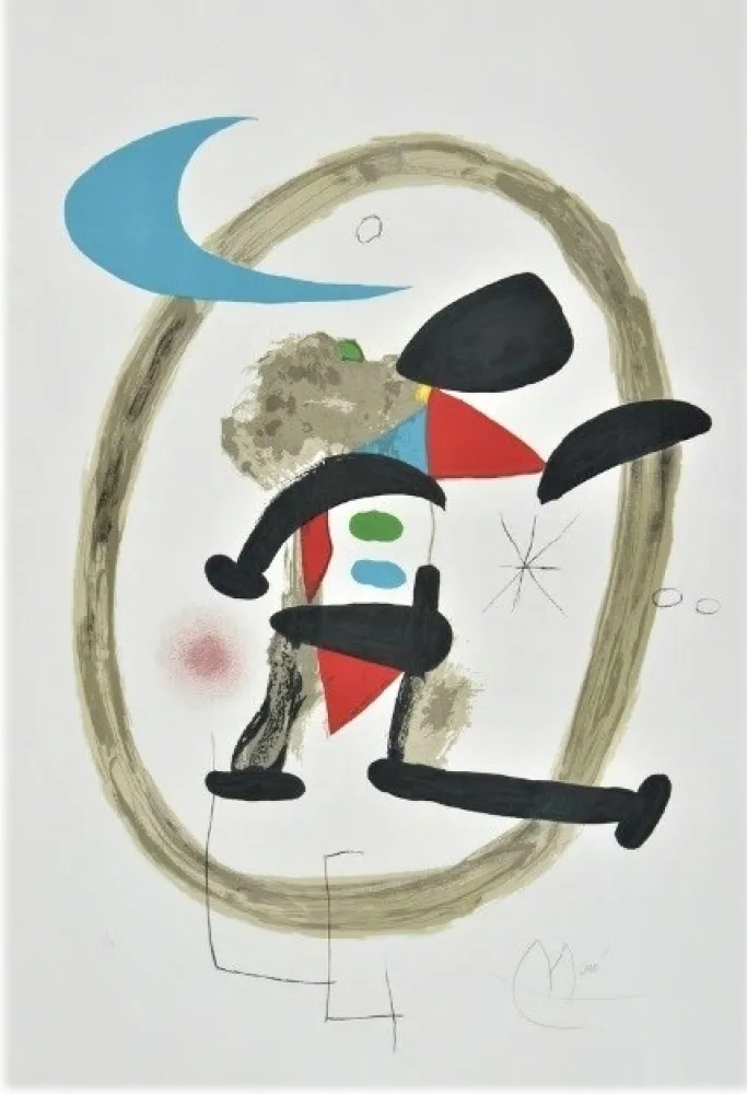 石版画 Miró - Arlequin Circonscrit