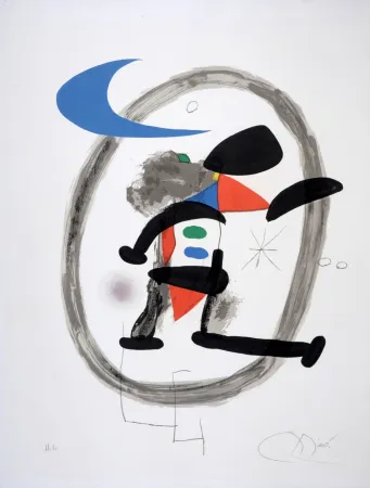 石版画 Miró - Arlequin Circonscrit