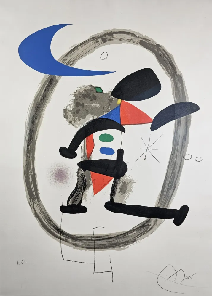 石版画 Miró - Arlequin Circonscrit