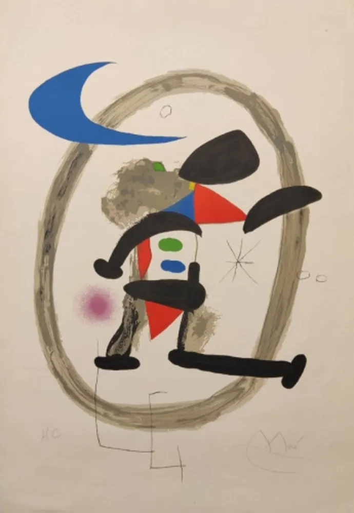 石版画 Miró - Arlequin Circonscrit