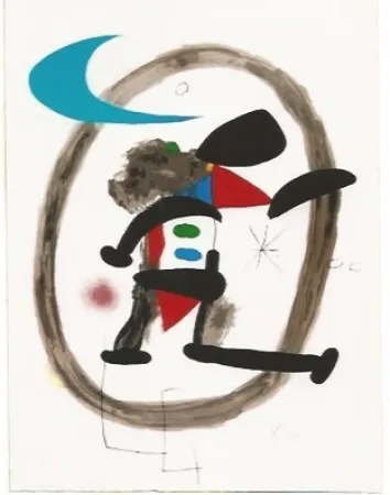 石版画 Miró - Arlequin Circonscrit