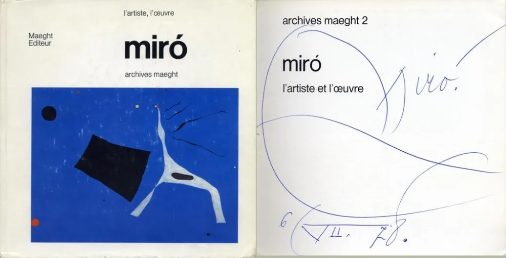 无技术 Miró - Artistically signed book