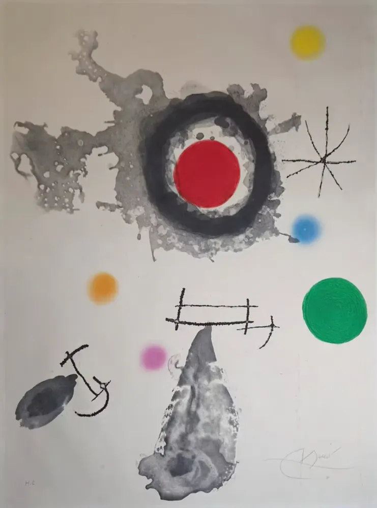 蚀刻飞尘法 Miró - Astre et Fumée (Star and Smoke)