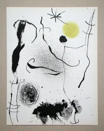 石版画 Miró - Bouquet de rèves pour Leïla