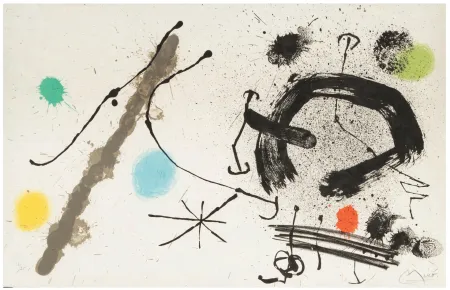 石版画 Miró - Bouquet de Rêves pour Neila