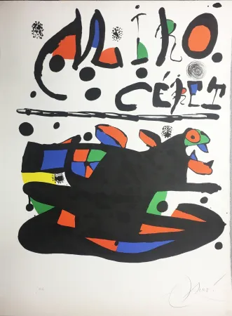 石版画 Miró - CÉRET. Lithographie originale signée ( 1977).