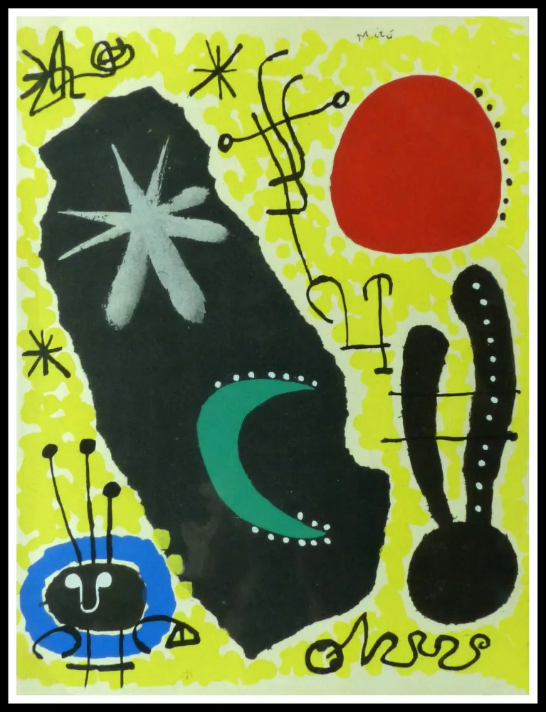 镂版印刷 Miró - COMPOSITION 