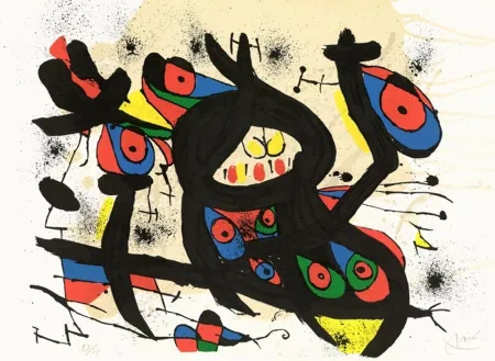 石版画 Miró - Composition 
