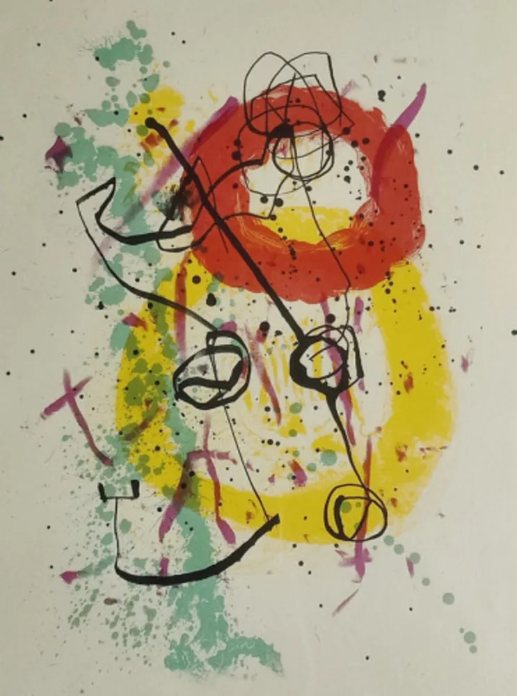 石版画 Miró - Composition for from XXe Siecle, No. 16