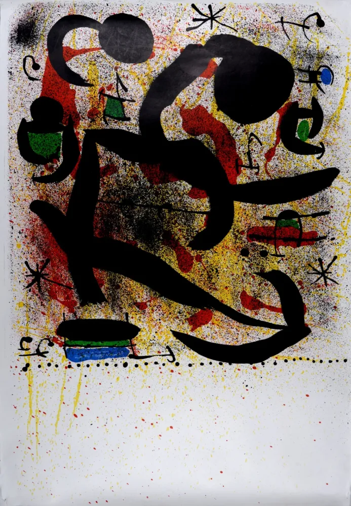 石版画 Miró - Composition, Variant I, 1969 (Proof before the letter)