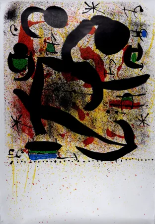 石版画 Miró - Composition, Variant I, 1969 (Proof before the letter)