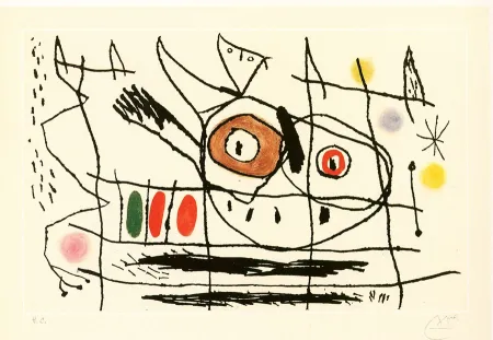 蚀刻飞尘法 Miró - Couple d'oiseaux