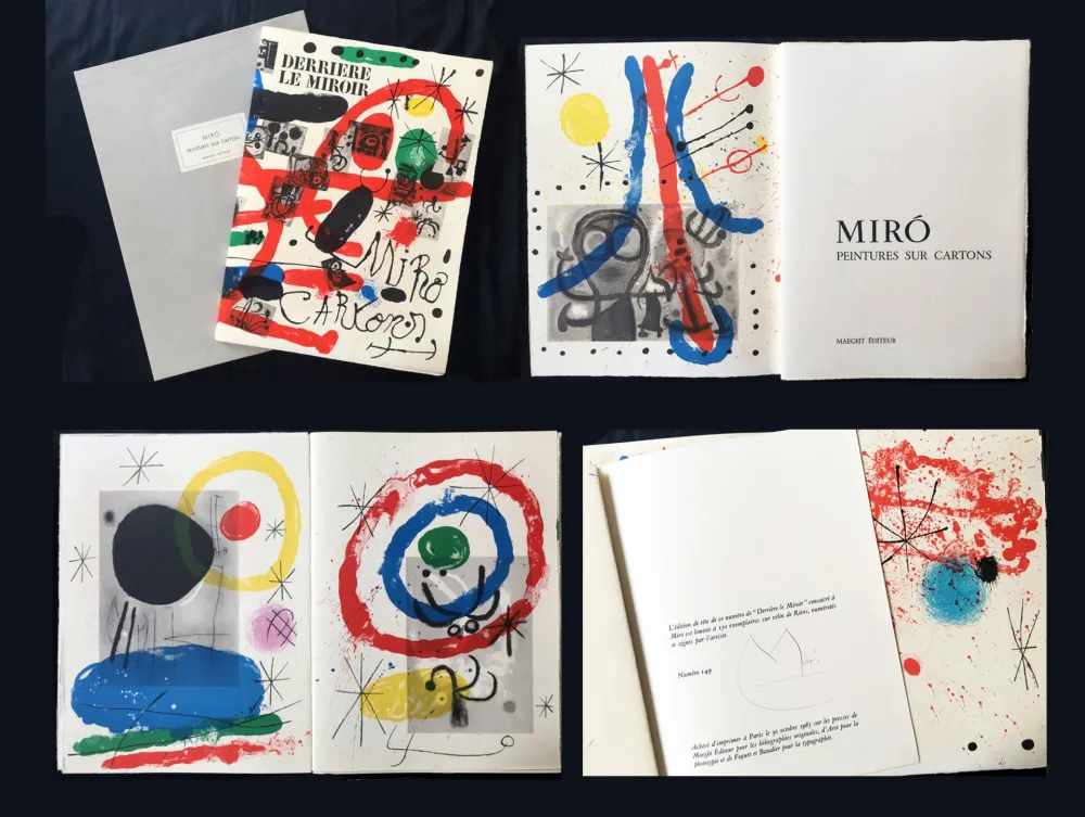 插图书 Miró - DERRIÈRE LE MIROIR N° 151-152. MIRO, CARTONS. Mai 1965. DE LUXE SIGNÉ (1965)