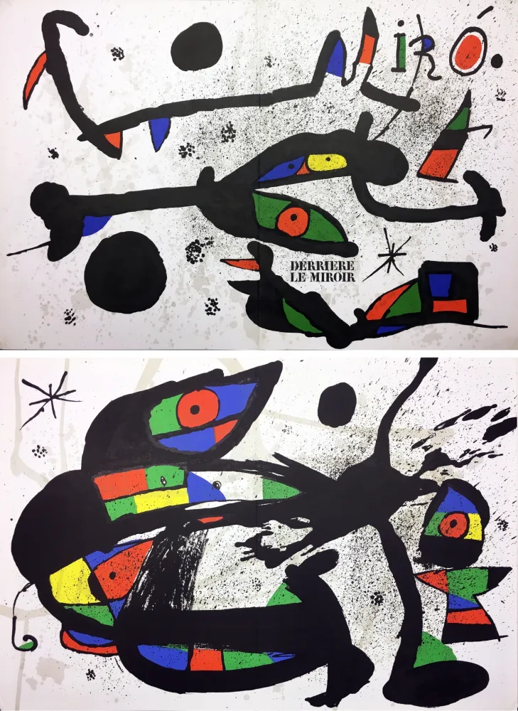 石版画 Miró - Derrière Le Miroir n° 231 . MIRÓ. SCULPTURES. 2 LITHOGRAPHIES ORIGINALES (1978).