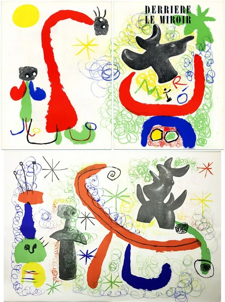 插图书 Miró - Derrière Le Miroir n° 29-30 - MIRÓ. 2 LITHOGRAPHIES ORIGINALES (Mai 1950)