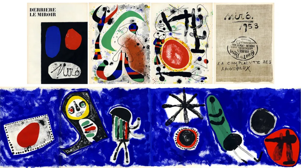 石版画 Miró - Derrière le Miroir n° 57-58-59. MIRO. Avec le spectaculaire et célèbre 