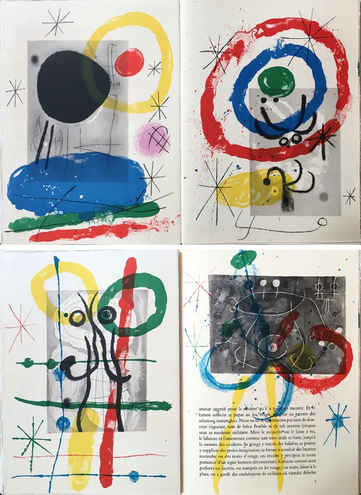 插图书 Miró - DERRIÈRE LE MIROIR N°151-152. MIRO. CARTONS. Mai 1965.