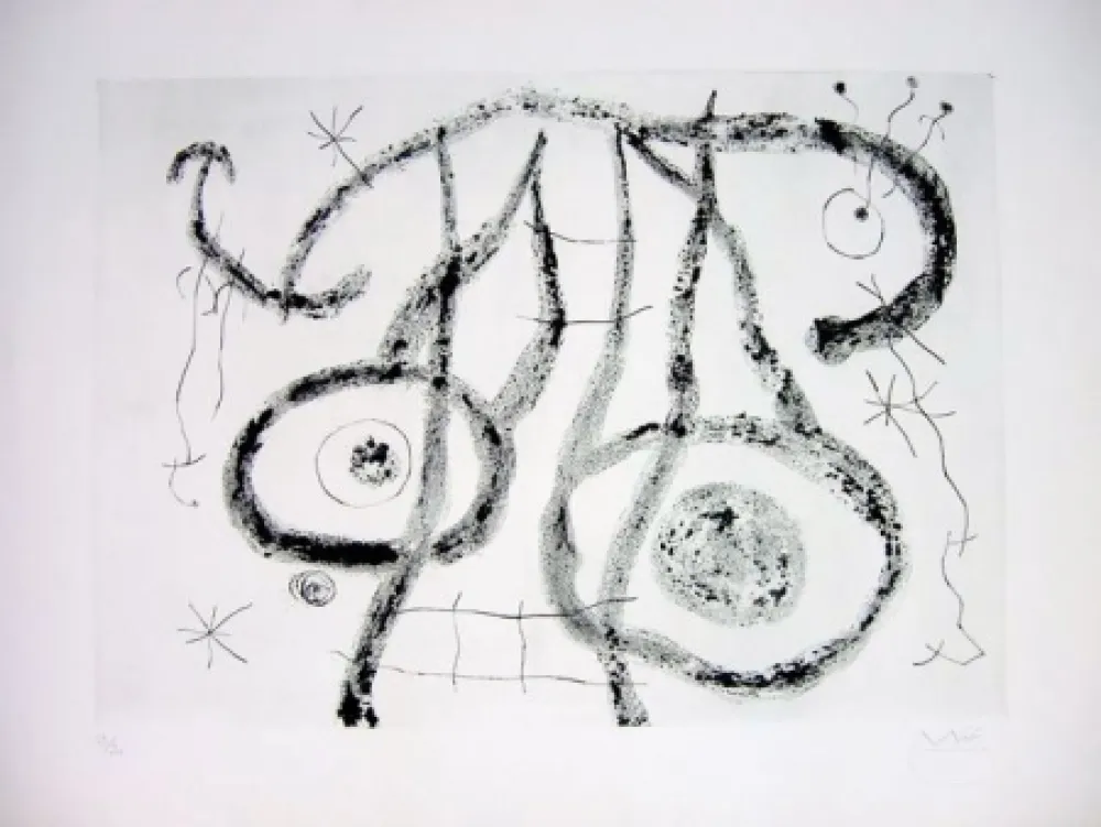 干刻版画 Miró - EL AGUADOR V