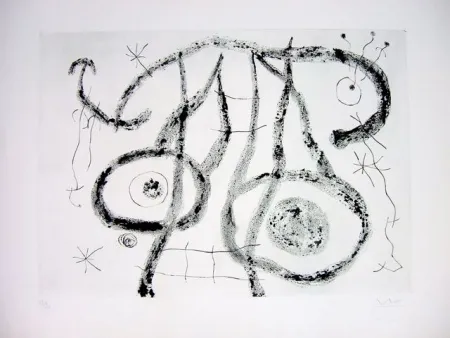 干刻版画 Miró - EL AGUADOR V